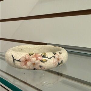 Floral Ceramic Bangle Bracelet